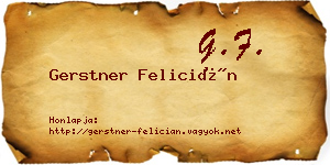 Gerstner Felicián névjegykártya